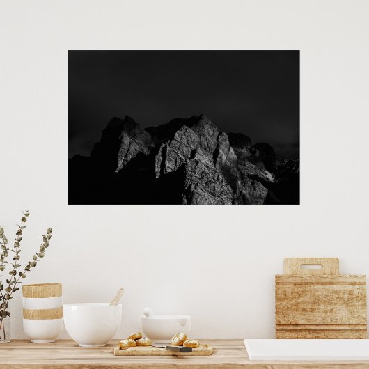 Sunlit Berge Poster (Küche)