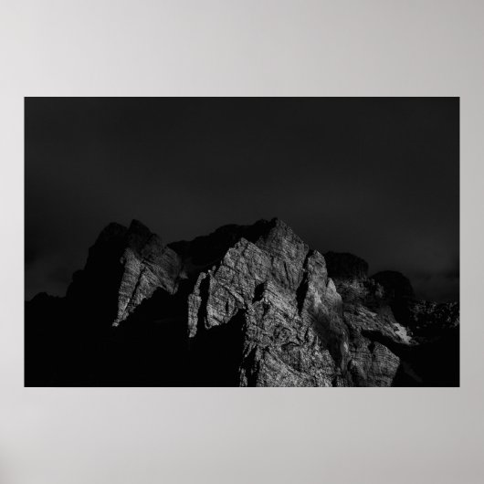 Sunlit Berge Poster (Vorne)