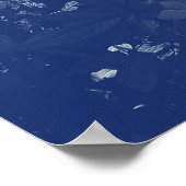 Sunlit Blätter - Cyanotypwirkung Poster (Ecke)