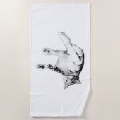 Sunlit Catnap Strandtuch (Vorderseite)