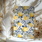 Sunlit Citrus & Azulejo Bridal Dusche Einladung