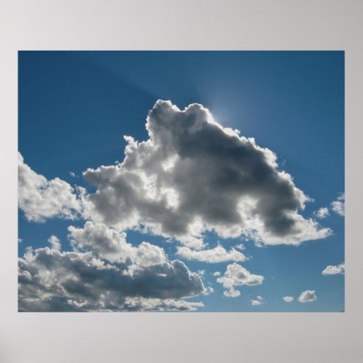 Sunlit Clouds Under Open Sky Poster (Vorne)