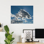Sunlit Clouds Under Open Sky Poster (Heimbüro)