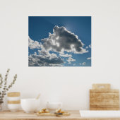 Sunlit Clouds Under Open Sky Poster (Küche)