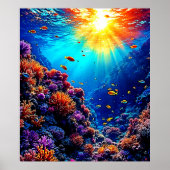 Sunlit Coral Reef Wonderland Poster (Vorne)