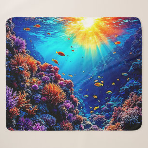 Sunlit Coral Reef Wonderland Sherpadecke