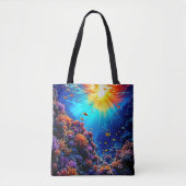 Sunlit Coral Reef Wonderland Tasche (Vorderseite)