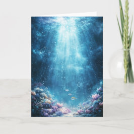 Sunlit Coral Wonderland mit tropischen Fischen Karte