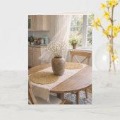 Sunlit Cottage Table Card – French Country Karte (Gelbe Blume)