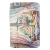 Sunlit Cottage Window Wildflowers Badematte (Vorderseite Vertikal)