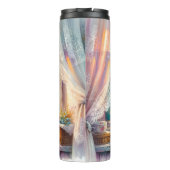 Sunlit Cottage Window Wildflowers Thermosbecher (Rückseite)