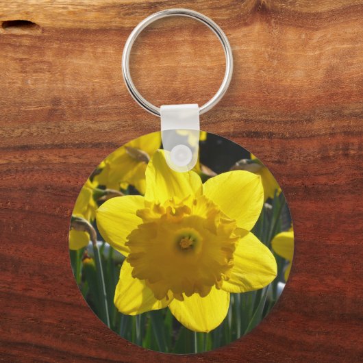 Sunlit Daffodil Schlüsselanhänger (Vorderseite)