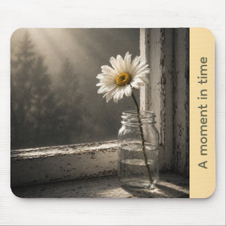 Sunlit Daisy “A Moment in Time” Mouse Pad Mousepad
