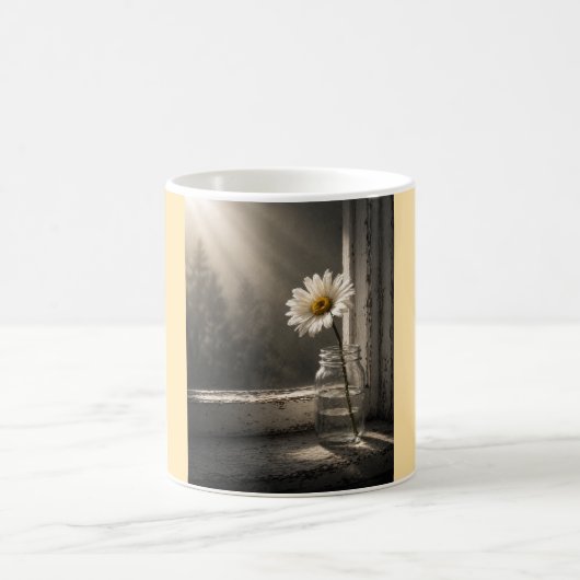 Sunlit Daisy in Jar Mug Kaffeetasse (Mittel)