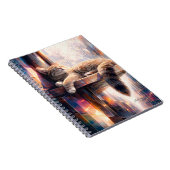 Sunlit Dreams Cat Cozy Feline Art Notizblock (Rechte Seite)