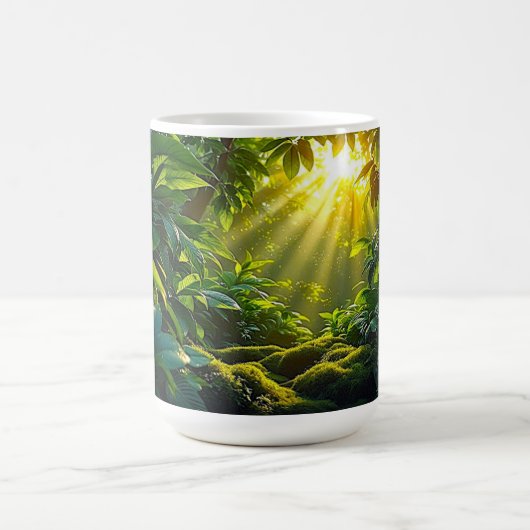 Sunlit Dschungel Kaffeetasse (Mittel)