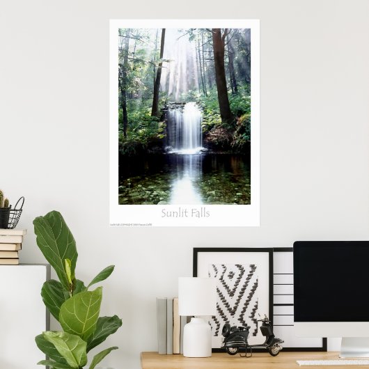 Sunlit Falls Poster (Heimbüro)