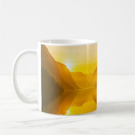 Sunlit Fjord Serenity Kaffeetasse