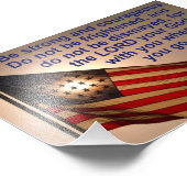 Sunlit Flag mit Joshua 1:9 Fotodruck (Ecke)