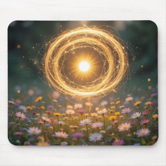 Sunlit Floral Vortex Mousepad (Vorne)