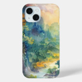Sunlit Forest Valley Phone Case (Rückseite)