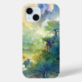 Sunlit Forest Valley Phone Case (Rückseite)