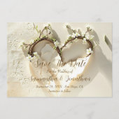 Sunlit Garden Heart Cotton Rag Wedding Motif (Vorderseite)