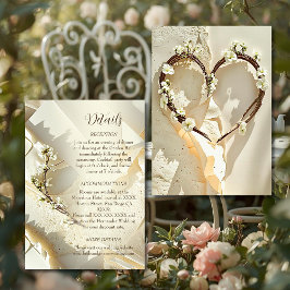 Sunlit Garden Heart on Warm Ivory Cotton Paper Begleitkarte