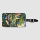 Sunlit Garden Pathway Gate Scene Gepäckanhänger (Vorderseite (Horizontal))