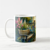 Sunlit Garden Pathway Gate Scene Kaffeetasse (Links)