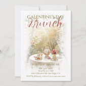 Sunlit Garden Tea Galentine Brunch Watercolor Einladung (Vorderseite)
