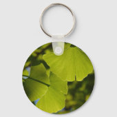 Sunlit Ginkgo Blätter Schlüsselanhänger (Vorderseite)
