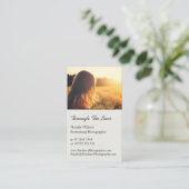 Sunlit Girl Portrait Pro Fotografy Business Card Visitenkarte (Stehend Vorderseite)