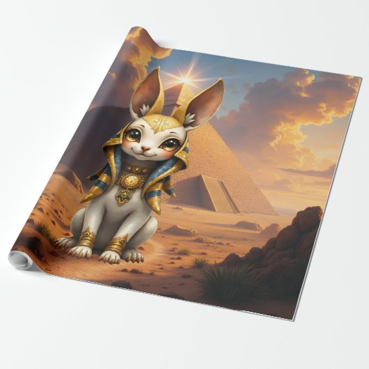 Sunlit Guardian – Desert Relic Bunny. Geschenkpapier (Ungerollt)