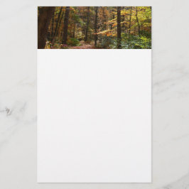 Sunlit Herbstweg im Laurel Hill Staat Park Briefpapier