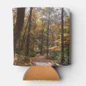 Sunlit Herbstweg im Laurel Hill Staat Park Dosenkühler (Rückseite)