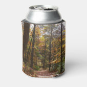 Sunlit Herbstweg im Laurel Hill Staat Park Dosenkühler (Kanne Rückseite)