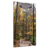 Sunlit Herbstweg im Laurel Hill Staat Park Klemmbrett (Rechts)