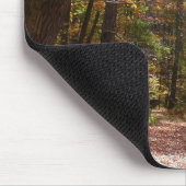 Sunlit Herbstweg im Laurel Hill Staat Park Mousepad (Ecke)