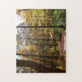 Sunlit Herbstweg im Laurel Hill Staat Park Puzzle (Vertikal)