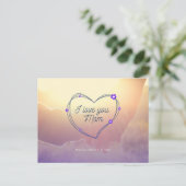 Sunlit Herz I Liebe Sie Mama Postkarte (Stehend Vorderseite)