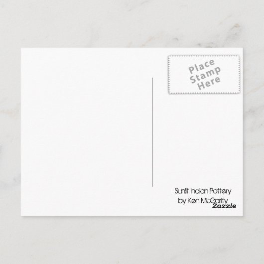 Sunlit Indian Pottery Postkarte (Rückseite)