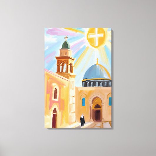 Sunlit Middle Eastern Church Art Collection Kunst, Leinwanddruck (Vorderseite)