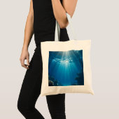 Sunlit Ocean Corean Reef Tote Bag Tragetasche (Vorderseite (Produkt))