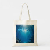 Sunlit Ocean Corean Reef Tote Bag Tragetasche (Rückseite)