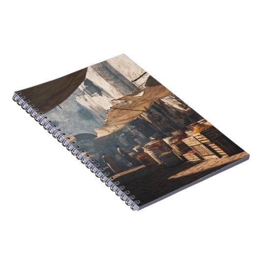Sunlit Old World Spice Market Notebook Notizblock (Rechte Seite)