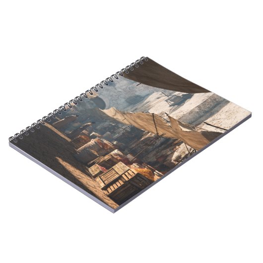 Sunlit Old World Spice Market Notebook Notizblock (Linke Seite)