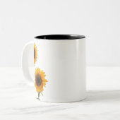 Sunlit Optimismus - Sonnenblumen Sketch Tasse (Vorderseite Links)