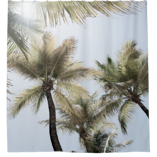 Sunlit Palm Jungle #1 #tropic #wall #art Duschvorhang (Vorderseite)