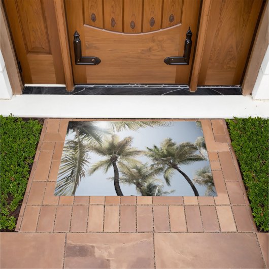Sunlit Palm Jungle #1 #tropic #wall #art Fußmatte (Außenbereich)